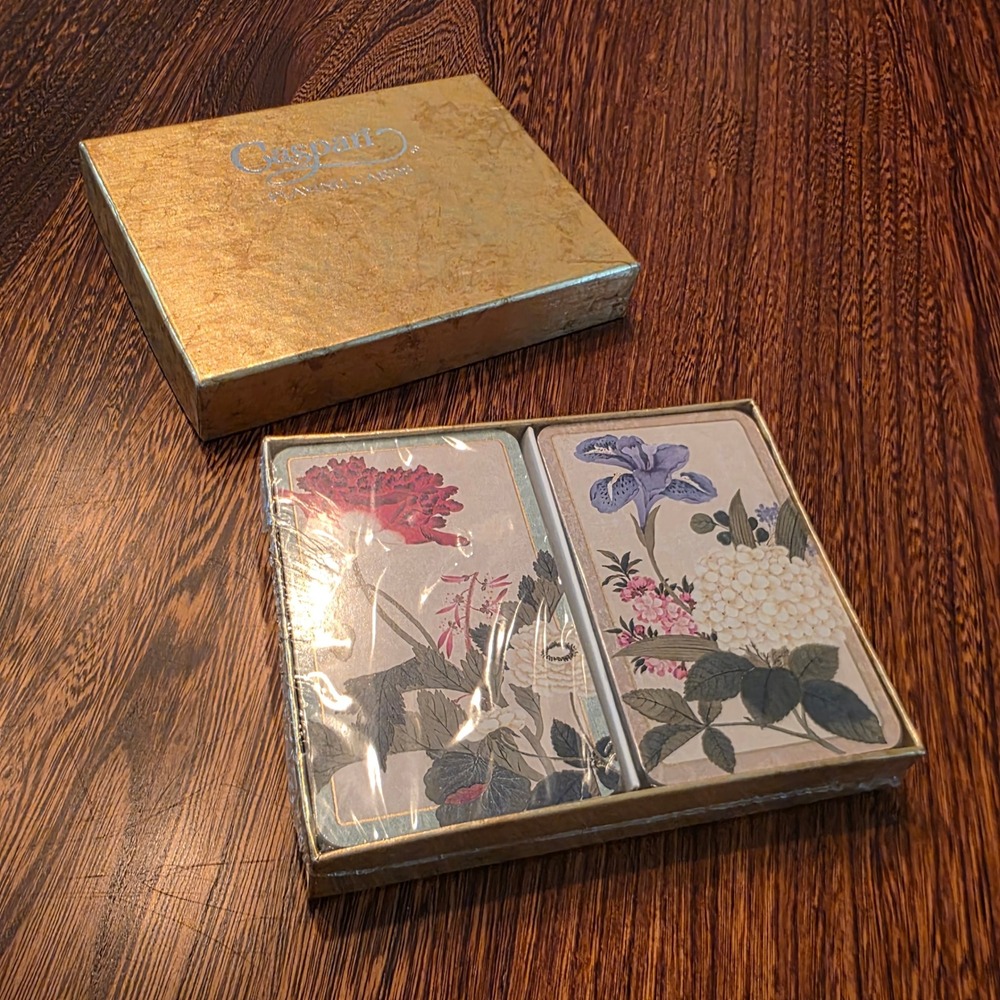 Caspari Playing Cards Profusion of Flowers Vintage Double Deck Set Sealed Floral